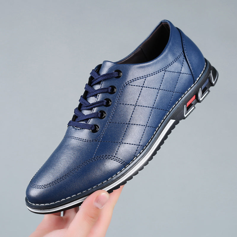 Zapatos de Vestir para Hombre de Piel Artificial con Cordones y Suela de Goma